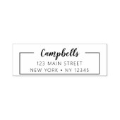 Minimalistisch gemoderniseerd weddenschapsretourad  zelfinktende stempel (Design)