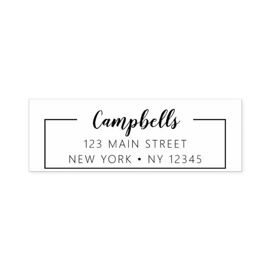 Minimalistisch gemoderniseerd weddenschapsretourad  zelfinktende stempel (Design)