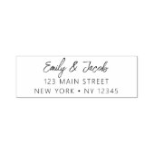 Minimalistisch gemoderniseerd weddenschapsretourad  zelfinktende stempel (Design)