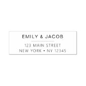 Minimalistisch gemoderniseerd weddenschapsretourad zelfinktende stempel (Design)