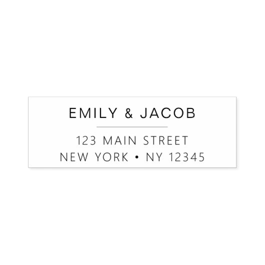 Minimalistisch gemoderniseerd weddenschapsretourad  zelfinktende stempel (Design)