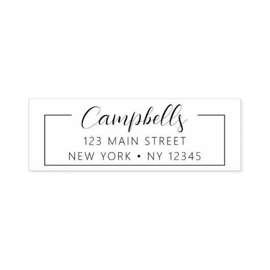 Minimalistisch gemoderniseerd weddenschapsretourad  zelfinktende stempel (Design)