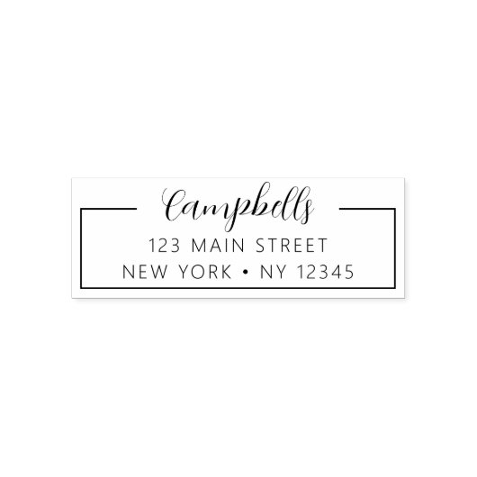 Minimalistisch gemoderniseerd weddenschapsretourad  zelfinktende stempel (Design)