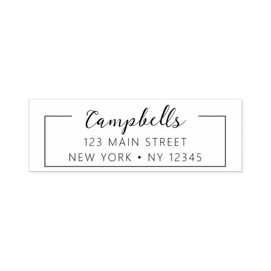 Minimalistisch gemoderniseerd weddenschapsretourad  zelfinktende stempel (Design)