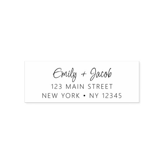 Minimalistisch gemoderniseerd weddenschapsretourad  zelfinktende stempel (Design)