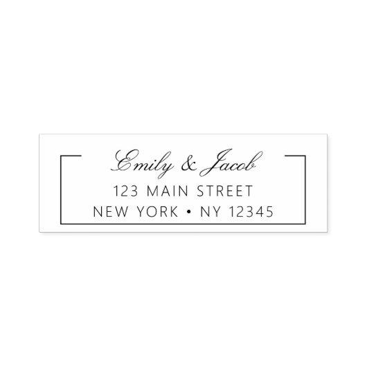 Minimalistisch gemoderniseerd weddenschapsretourad  zelfinktende stempel (Design)