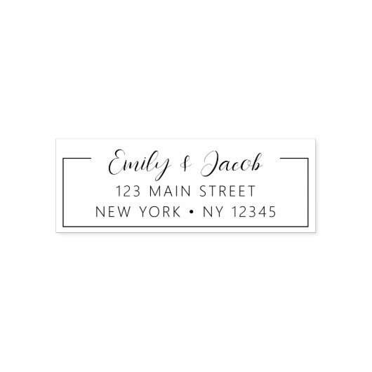 Minimalistisch gemoderniseerd weddenschapsretourad  zelfinktende stempel (Design)