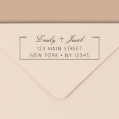 Minimalistisch gemoderniseerd weddenschapsretourad zelfinktende stempel