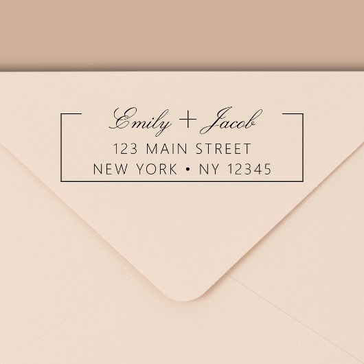 Minimalistisch gemoderniseerd weddenschapsretourad  zelfinktende stempel