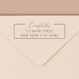 Minimalistisch gemoderniseerd weddenschapsretourad  zelfinktende stempel