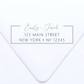 Minimalistisch gemoderniseerd weddenschapsretourad  zelfinktende stempel