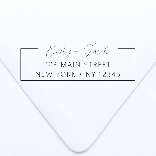 Minimalistisch gemoderniseerd weddenschapsretourad  zelfinktende stempel