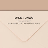 Minimalistisch gemoderniseerd weddenschapsretourad  zelfinktende stempel