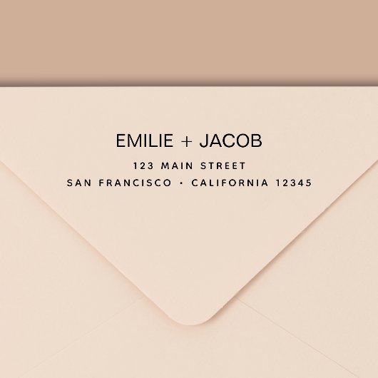 Minimalistisch gemoderniseerd weddenschapsretourad  zelfinktende stempel