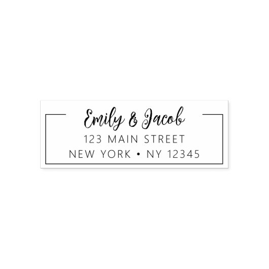 Minimalistisch gemoderniseerd weddenschapsretourad  zelfinktende stempel (Design)