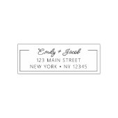 Minimalistisch gemoderniseerd weddenschapsretourad  zelfinktende stempel (Design)