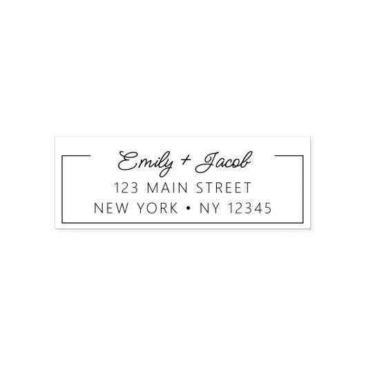 Minimalistisch gemoderniseerd weddenschapsretourad  zelfinktende stempel (Design)