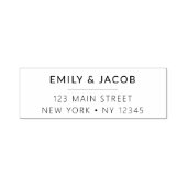 Minimalistisch gemoderniseerd weddenschapsretourad  zelfinktende stempel (Design)