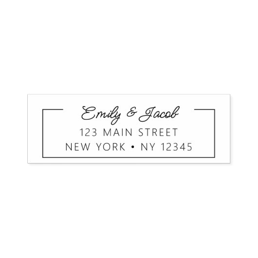 Minimalistisch gemoderniseerd weddenschapsretourad  zelfinktende stempel (Design)