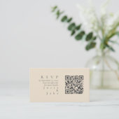 Minimalistisch gemuteerde tonnen bloemen QR-code R Informatiekaartje (Staand voorkant)