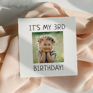 Minimalistisch genderneutraal Het is mijn verjaard Servet