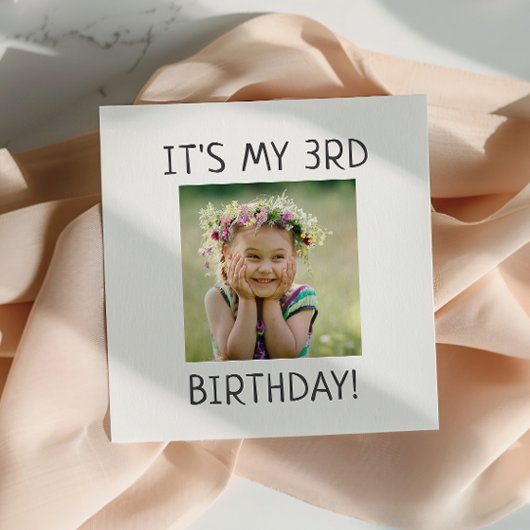 Minimalistisch genderneutraal Het is mijn verjaard Servet