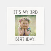 Minimalistisch genderneutraal Het is mijn verjaard Servet (Voorkant)