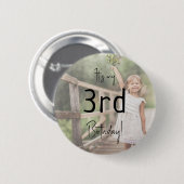 Minimalistisch genderneutraal is mijn verjaardagsf ronde button 5,7 cm (Voorkant /achterkant)