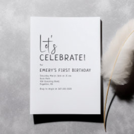 Minimalistisch genderneutraal Laten we onze verjaa Kaart