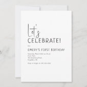 Minimalistisch genderneutraal Laten we onze verjaa Kaart (Voorkant)