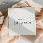 Minimalistisch genderneutraal verjaardagsfeest servet