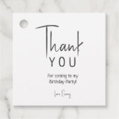 Minimalistisch genderneutraal vierkant bedankt bedankjes labels (Voorkant)