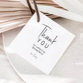 Minimalistisch genderneutraal vierkant bedankt bedankjes labels