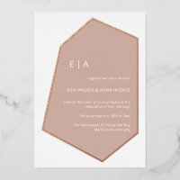 Minimalistisch Geo Gem Dusty Pink Weddenschap Roos