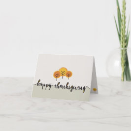 Minimalistisch Geometric Happy Thanksgiving-script Bedankkaart