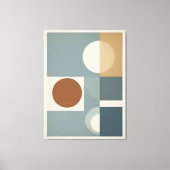 Minimalistisch geometrisch Abstract uit het midden Canvas Afdruk (Voorkant)