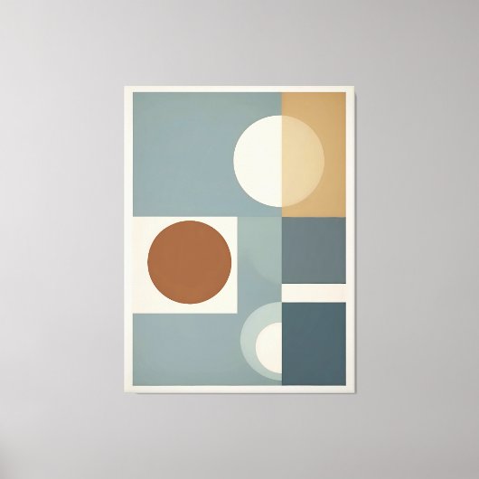 Minimalistisch geometrisch Abstract uit het midden Canvas Afdruk (Voorkant)