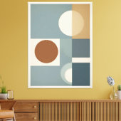 Minimalistisch geometrisch Abstract uit het midden Canvas Afdruk (Insitu (Woonkamer))