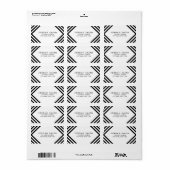 Minimalistisch geometrisch adres voor witte en zwa etiket (Full Sheet)