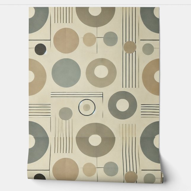 Minimalistisch geometrisch behang (Afrollen)