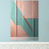 minimalistisch geometrisch canvas | Pastel Abstrac (Insitu (Houten vloer))