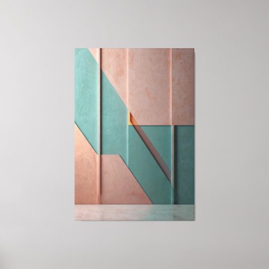 minimalistisch geometrisch canvas | Pastel Abstrac Afdruk (Voorkant)