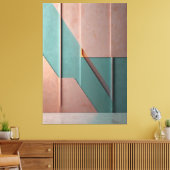 minimalistisch geometrisch canvas | Pastel Abstrac Afdruk (Insitu (Woonkamer))