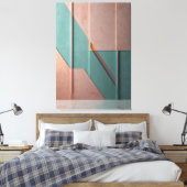 minimalistisch geometrisch canvas | Pastel Abstrac Afdruk (Insitu (Slaapkamer))