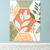 Minimalistisch geometrisch en botanisch gestrekt c canvas afdruk (Insitu (Houten vloer))