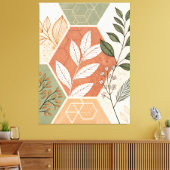 Minimalistisch geometrisch en botanisch gestrekt c canvas afdruk (Insitu (Woonkamer))