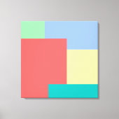Minimalistisch geometrisch kleurenblok Heldere kle Canvas Afdruk (Voorkant)