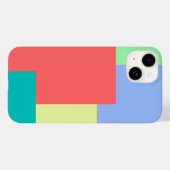Minimalistisch geometrisch kleurenblok Heldere kle Case-Mate iPhone Case (Achterkant (horizontaal))