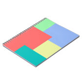 Minimalistisch geometrisch kleurenblok Heldere kle Notitieboek (Linkerzijde)