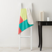 Minimalistisch geometrisch kleurenblok Heldere kle Sherpa Deken (In situ)